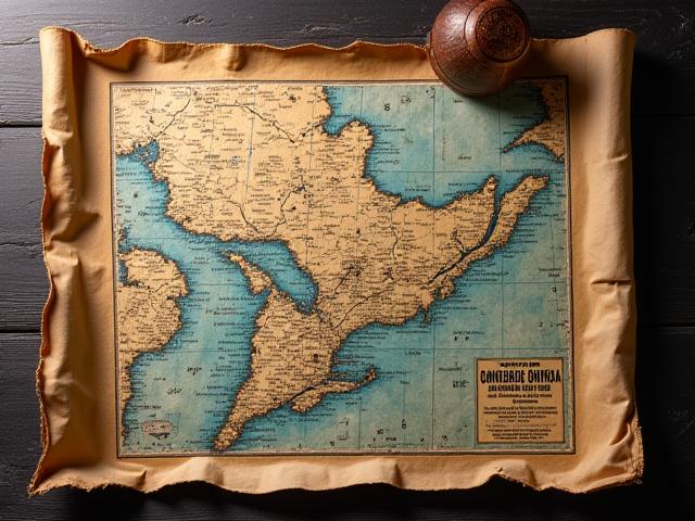 Vintage map of Ontario showing industrial locations